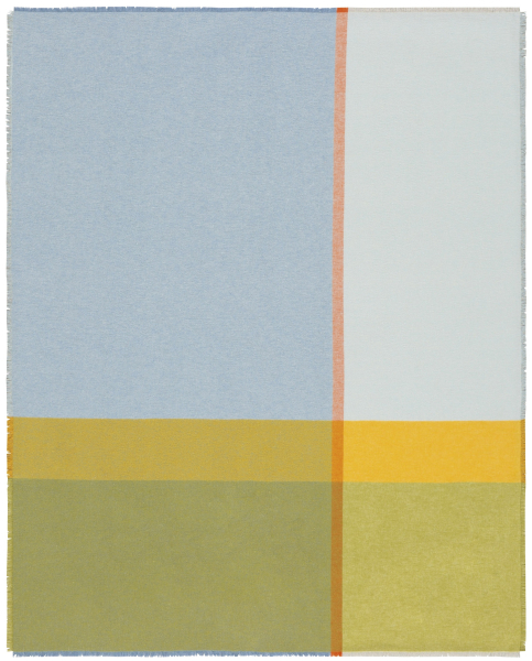 Biederlack Fransenplaid 'Great Blue' 130 x 170 cm Blau
