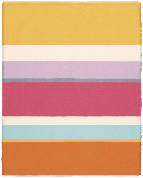 Biederlack Fransenplaid 'Nizza Stripe' 130 x 170 cm Bunt