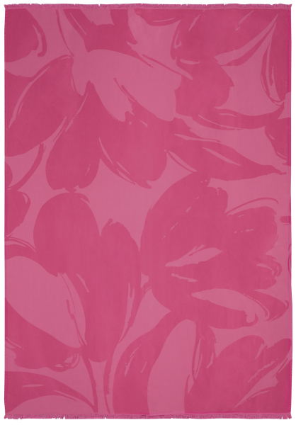 Biederlack Fransenplaid 'Florascence' 130 x 170 cm Pink