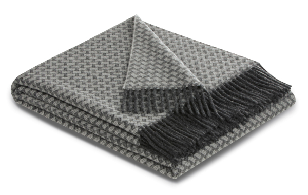 Biederlack Kaschmirplaid 'Vivo' 130 x 170 cm Anthrazit