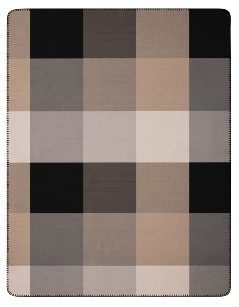 Biederlack Wohn- und Kuscheldecke 'Alp Square' 150 x 200 cm Braun