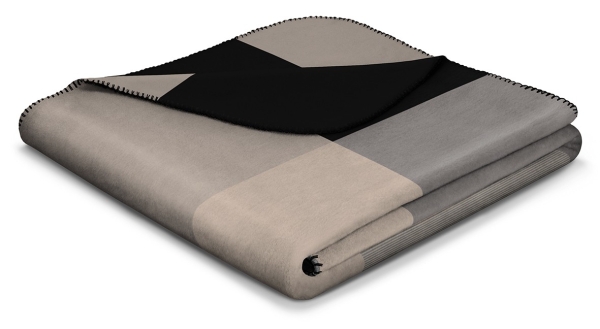 Biederlack Wohn- und Kuscheldecke 'Alp Square' 150 x 200 cm Braun