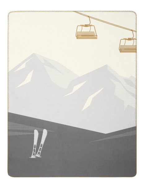 Biederlack Wohn- und Kuscheldecke 'Mountain Valley' 150 x 200 cm Grau
