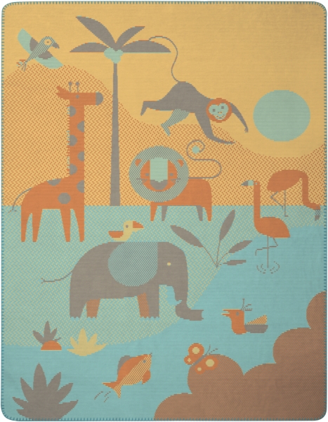 Biederlack Babydecke Lovely & Sweet 'Expedition' 75 x 100 cm Bunt