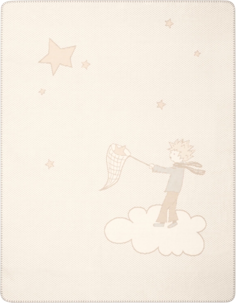 Biederlack Babydecke Lovely & Sweet 'Little Prince' 75 x 100 cm Natur