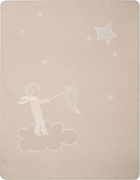 Biederlack Babydecke Lovely & Sweet 'Little Prince' 75 x 100 cm Natur