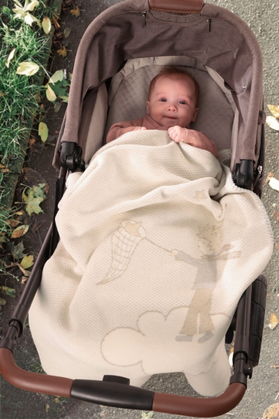 Biederlack Babydecke Lovely & Sweet 'Little Prince' 75 x 100 cm Natur
