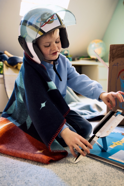 Biederlack Babydecke 'Little Rocket' 75 x 100 cm Blau