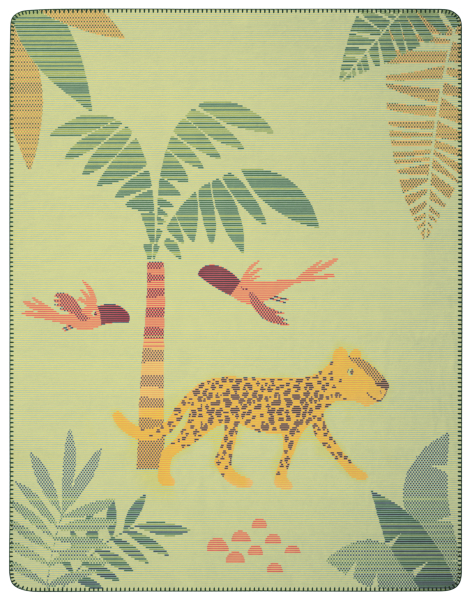 Biederlack Babydecke 'Wildlife' 75 x 100 cm Grün