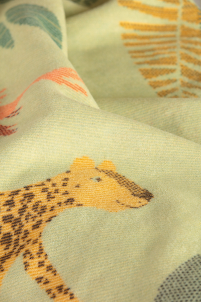 Biederlack Babydecke 'Wildlife' 75 x 100 cm Grün