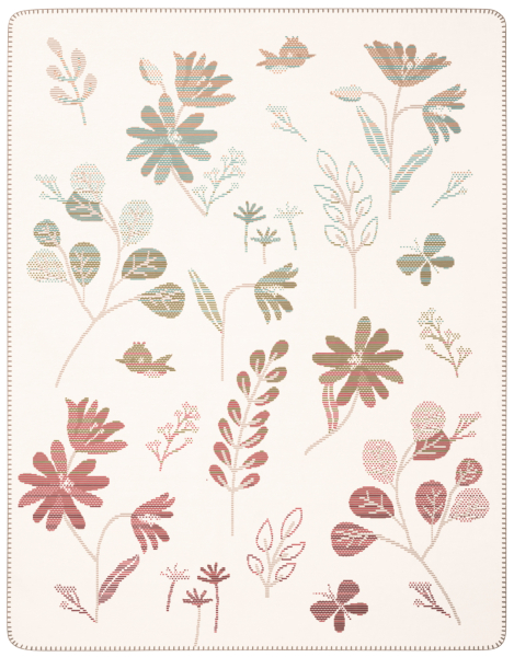 Biederlack Babydecke 'Wild Flowers' 75 x 100 cm Rohweiß