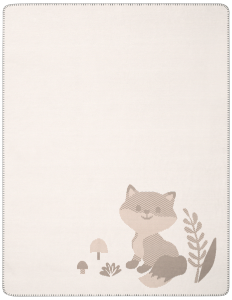 Biederlack Babydecke 'Foxy' 75 x 100 cm Natur
