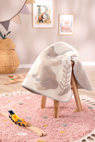 Biederlack Babydecke 'Foxy' 75 x 100 cm Natur