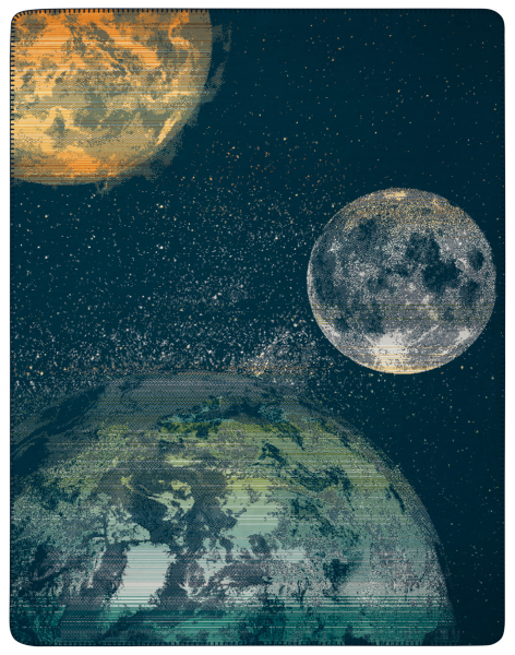 Biederlack Kinderdecke 'Cosmos' 150 x 200 cm Blau