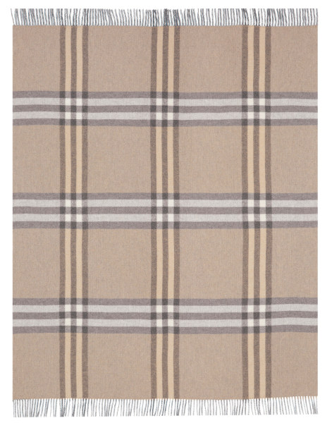 Biederlack Kaschmirplaid 'Twin Check' 150 x 200 cm Beige