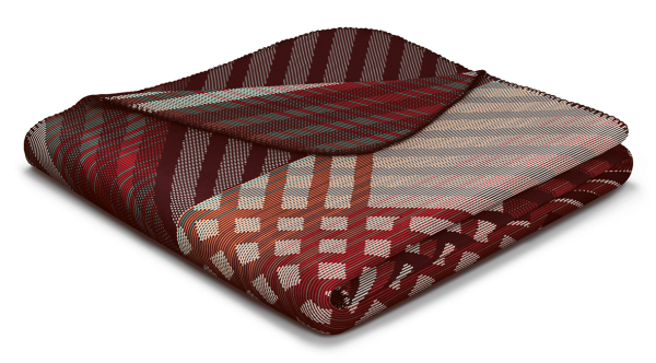 Biederlack Wohn- und Kuscheldecke 'Vibrance' 150 x 200 cm Rot