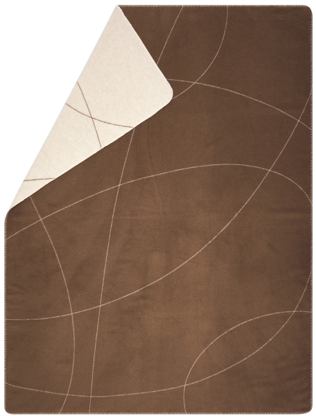 David Fussenegger Kurzflor- Wohndecke Savona 'geschwungene Linien' 150 x 200 cm Kork - Braun