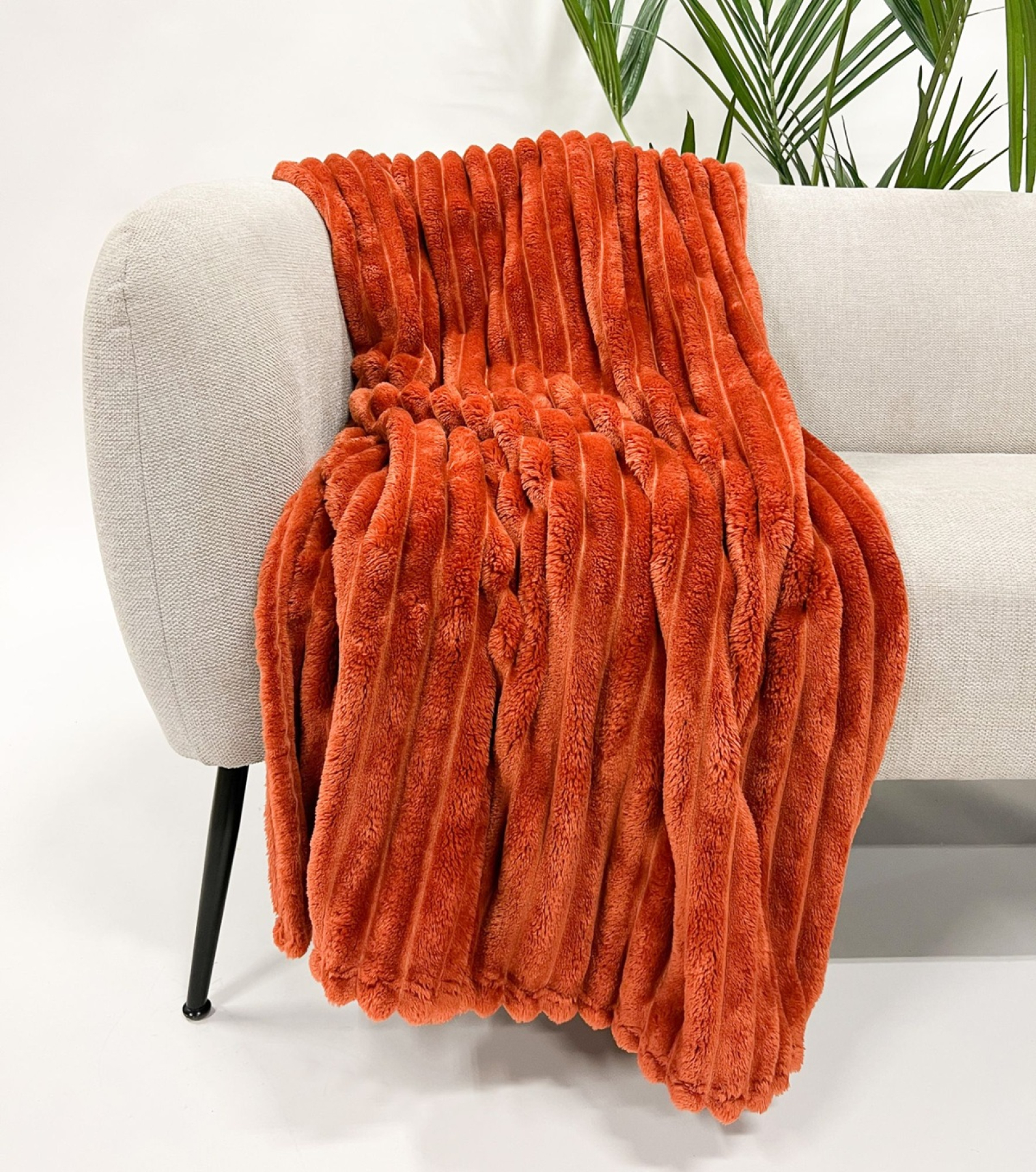 Dutch Decor Kuscheldecke 'Ricky' 150 x 200 cm Potters Clay - Orange