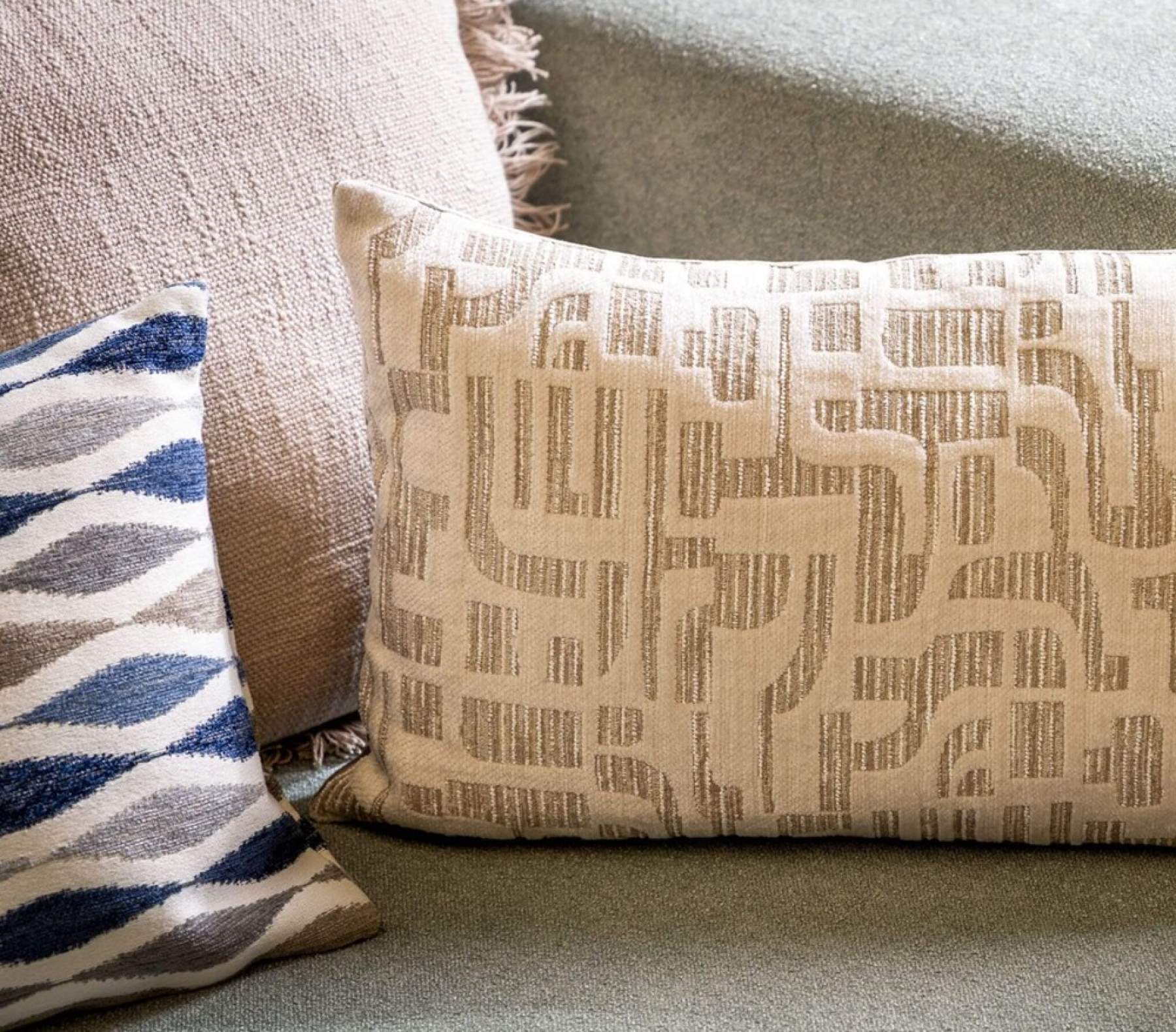 Dutch Decor Kissenhülle 'Fabia' 30 x 50 cm Sesame - Braun, Beige