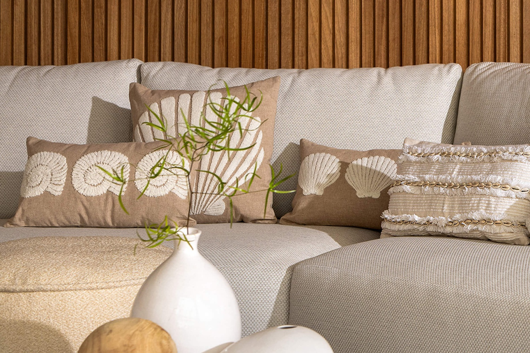 Dutch Decor Kissenhülle 'Merlijn' 45 x 45 cm Irish Cream - Beige