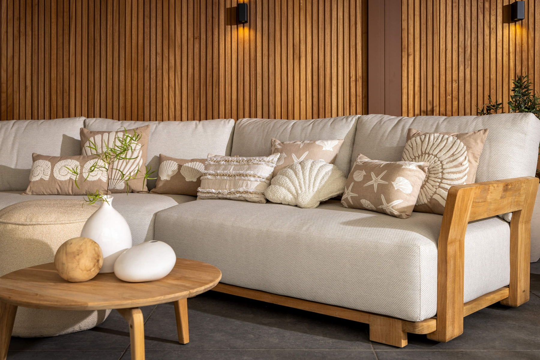 Dutch Decor Kissenhülle 'Merlijn' 45 x 45 cm Irish Cream - Beige