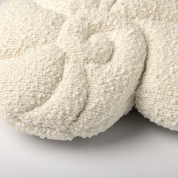 Dutch Decor gefülltes Kissen Muschel 'Colita' 35 x 40 cm Snow White - Weiß