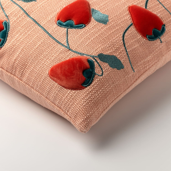 Dutch Decor Kissenhülle 'Strawberry' 45 x 45 cm Peach Powder - Rosa