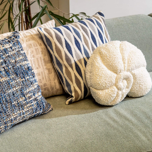 Dutch Decor gefülltes Kissen Muschel 'Colita' 35 x 40 cm Snow White - Weiß