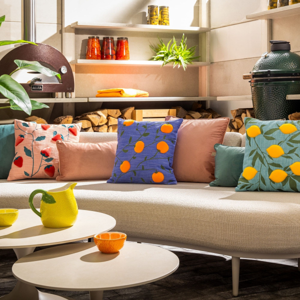 Dutch Decor Kissenhülle 'Mandarin' 45 x 45 cm Pale Iris - Lila