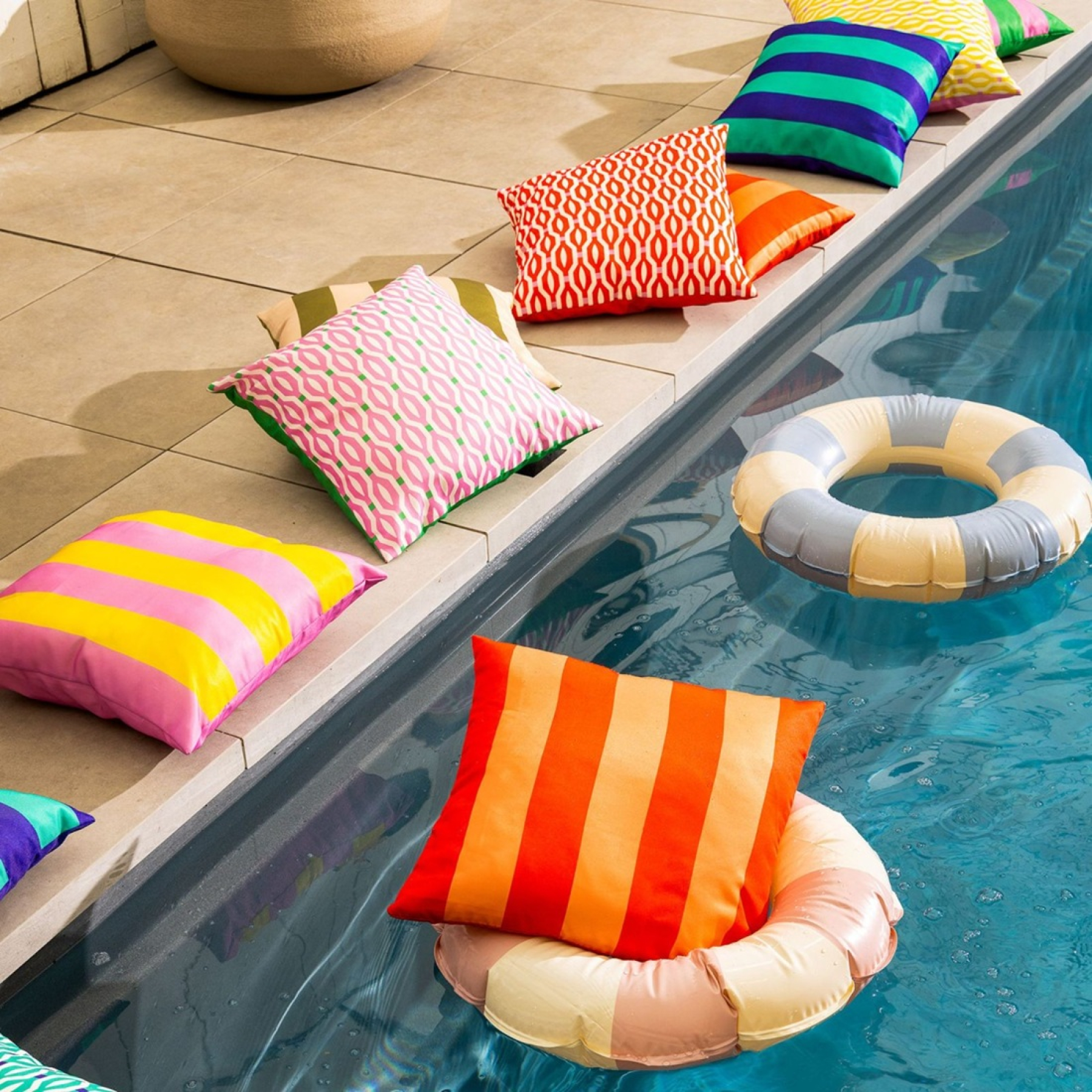 Textino Kissenhülle 'Appollo' 30 x 50 cm Quince - Gelb, Rosa