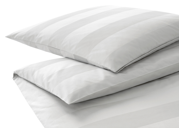 elegante Mako-Satin Bettwäsche 'En Bloc' 135 x 200 cm Weiß