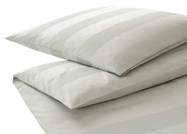 elegante Mako-Satin Bettwäsche 'En Bloc' 135 x 200 cm Kiesel