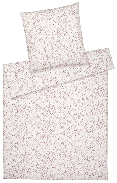 elegante Soft- Flanell Bettwäsche 'Preppy' 135 x 200 cm Beere - Rosa