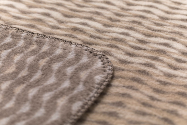 David Fussenegger Kurzflor- Wohndecke Savona 'Wellen Verlauf' 150 x 200 cm Sand- Beige