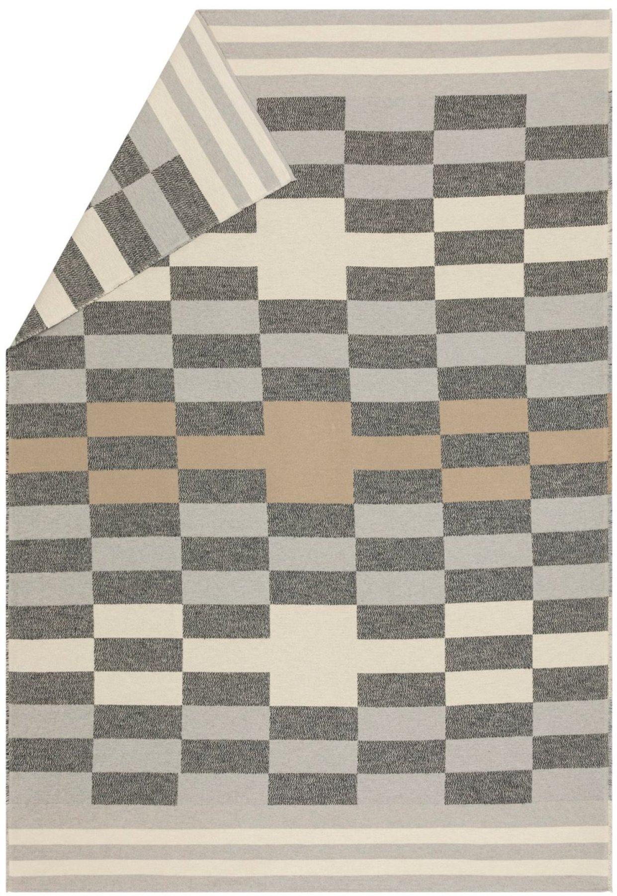 David Fussenegger Wohndecke Bett Divan Überwurf Nova 'Pixel' 145 x 220 cm Filz