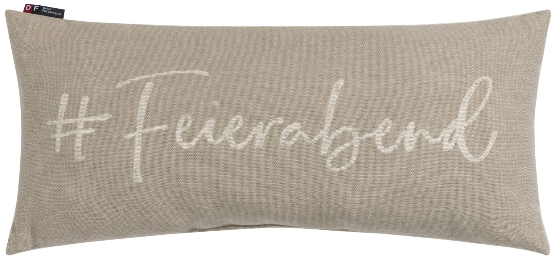 David Fussenegger Kissen gefüllt Havanna 'Feierabend' 26 x 60 cm Natur- Beige