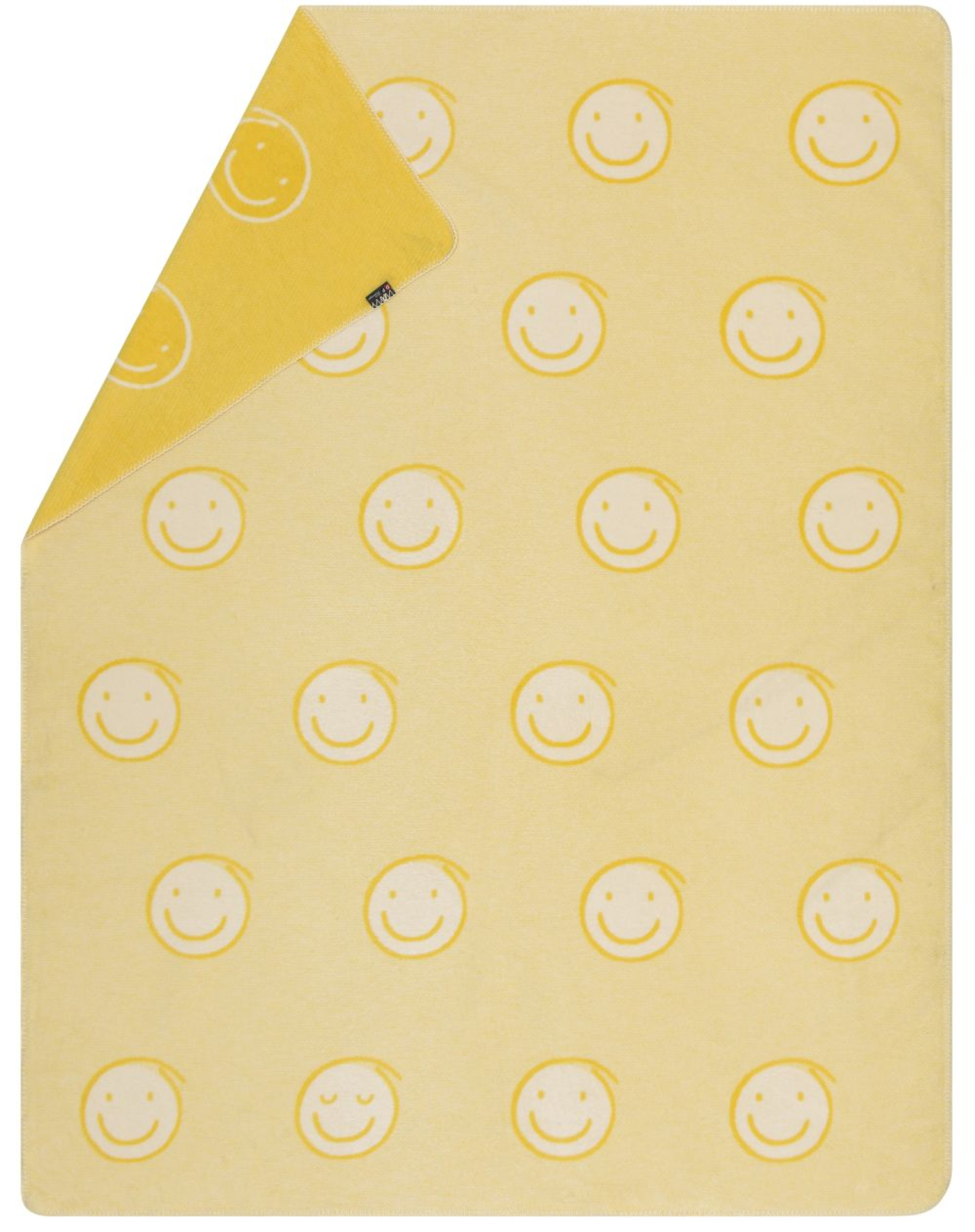 David Fussenegger Kinderdecke Mila 'Happy Faces' 150 x 200 cm Gelb