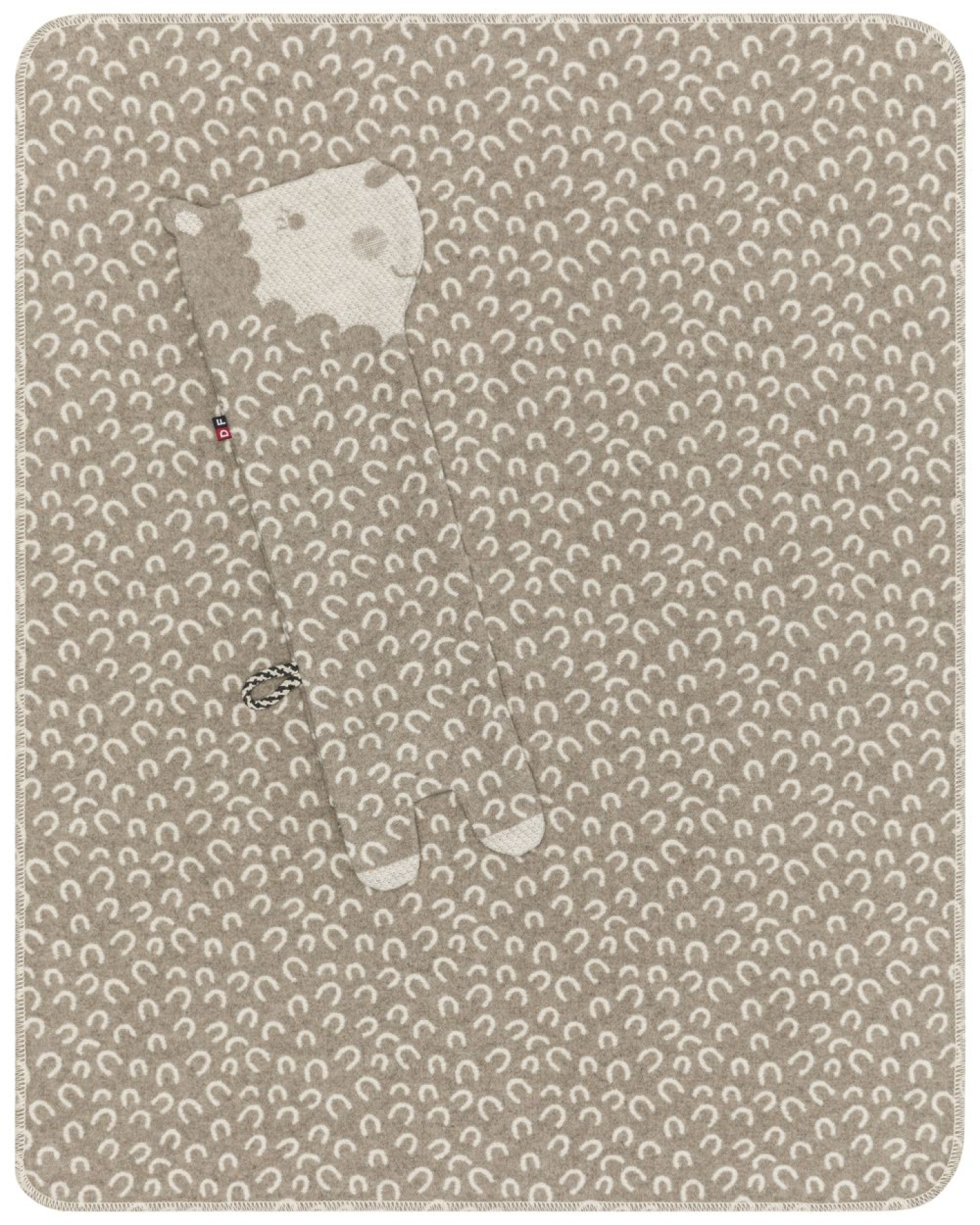David Fussenegger Babydecke Juwel in der Puppe 'Alpaka' 70 x 90 cm Rauch- Beige