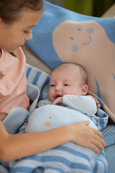 David Fussenegger Babydecke Juwel 'Mini Marine' 70 x 90 cm Hellblau