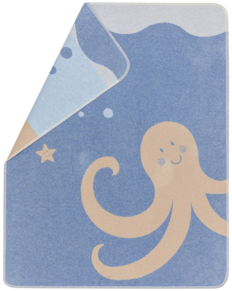 David Fussenegger Babydecke Juwel 'Ocean Friends' 70 x 90 cm Samtblau