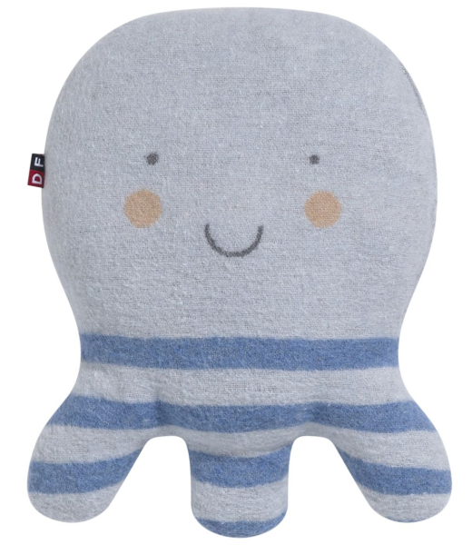 David Fussenegger Kissen gefüllt Juwel 'Krake' 22 x 28 cm Hellblau