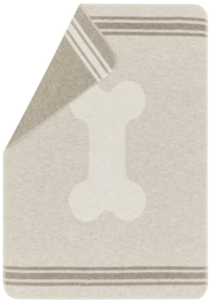 David Fussenegger Hundedecke 'Bones' 70 x 90 cm Rauch- Beige