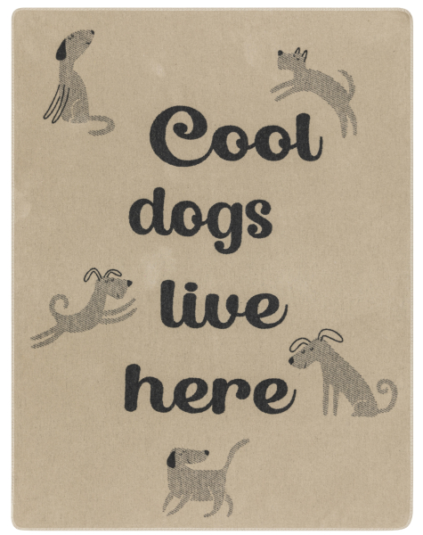 David Fussenegger Hundedecke 'cool dogs live here' 100 x 140 cm Natur- Beige