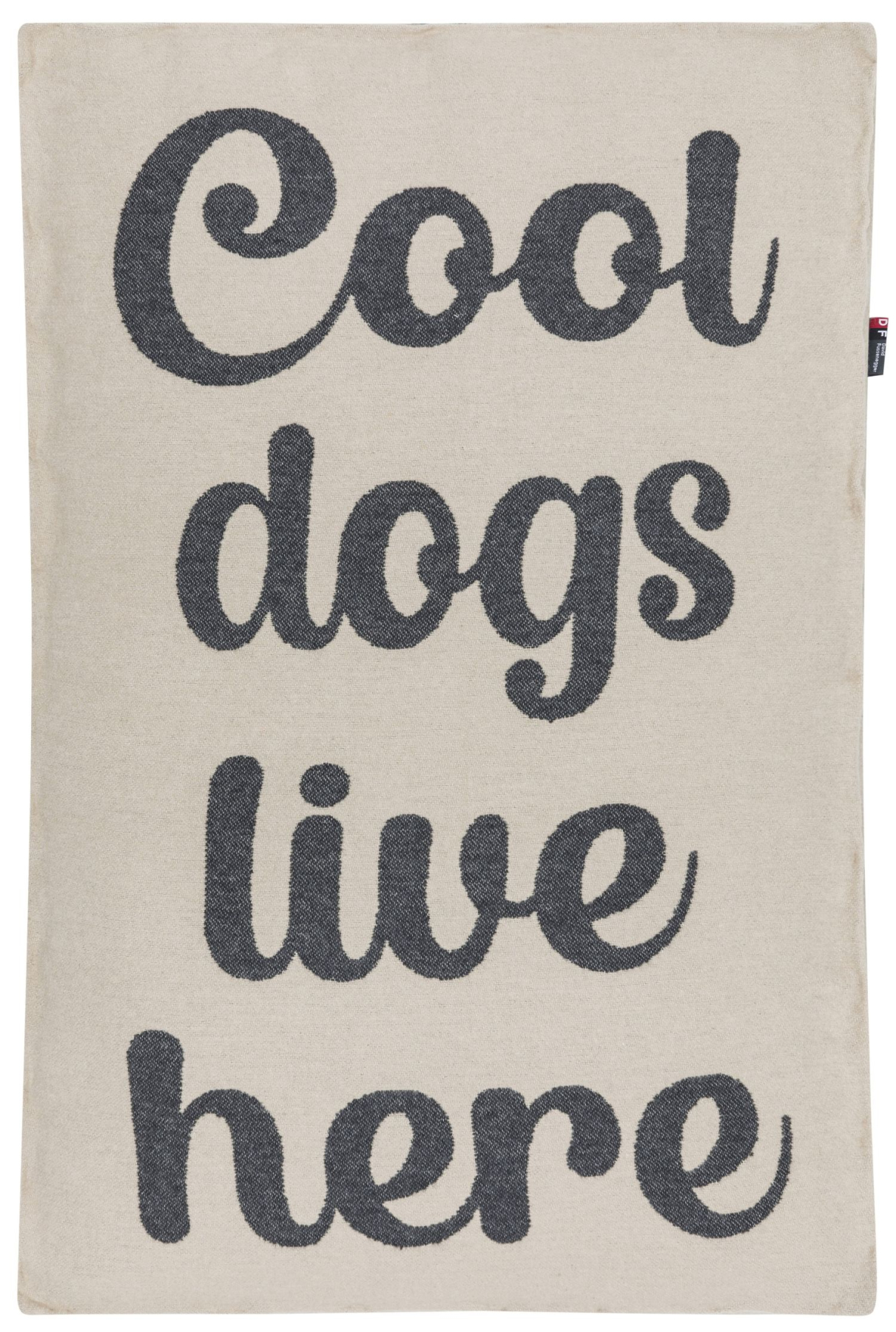 David Fussenegger Hundekissenhülle 'cool dogs live here' 60 x 90 cm Natur- Beige