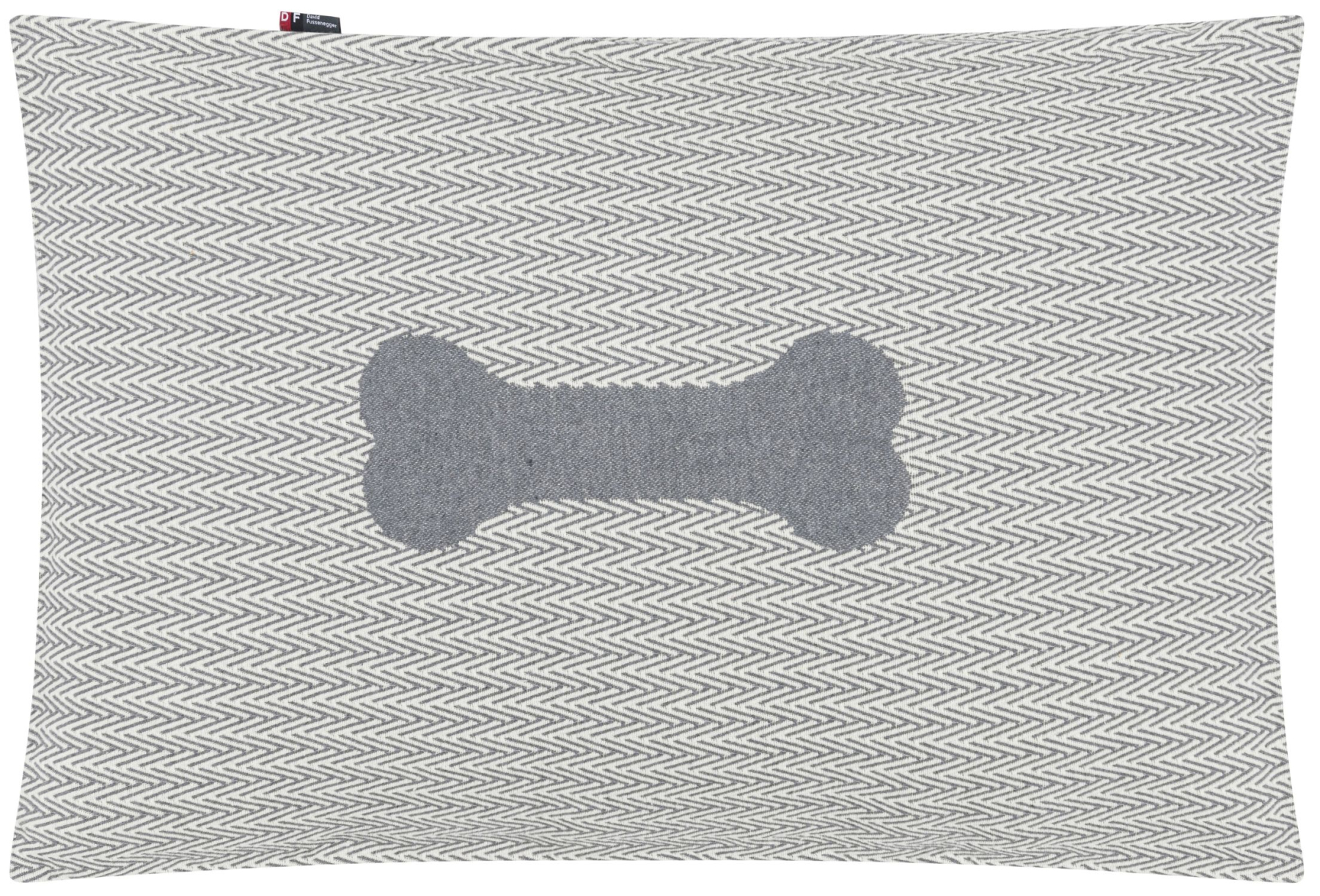 David Fussenegger Hundekissenhülle 'Knochen' 60 x 90 cm Grau