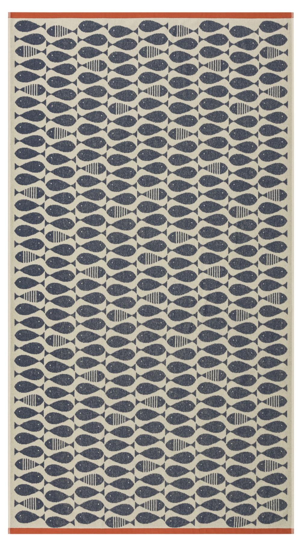 David Fussenegger Playa Frottee- Strandtuch 'Sardines' 140 x 180 cm Marine- Blau