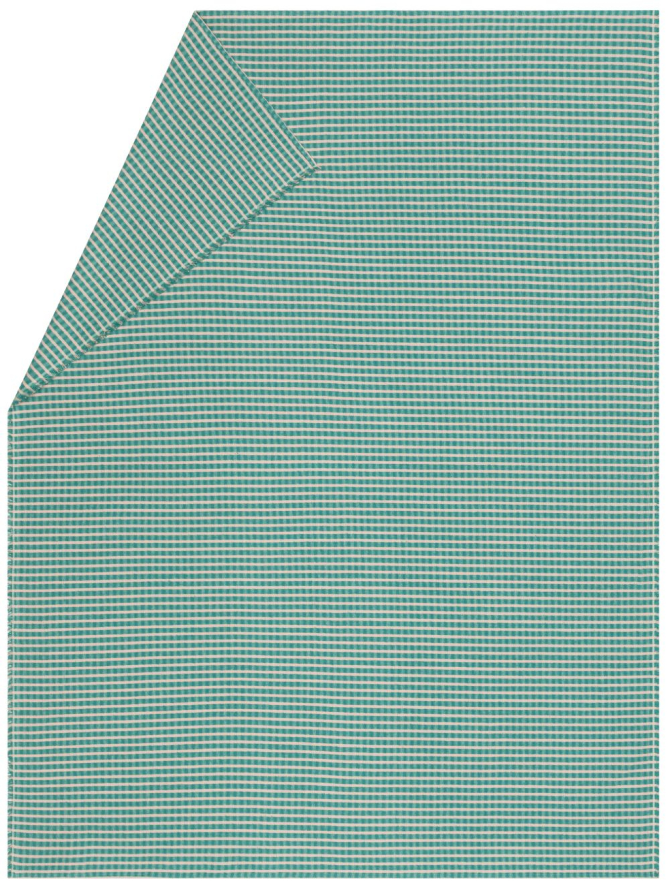 David Fussenegger Wohndecke Riva 'Streifen strukturiert' 140 x 180 cm Mint- Grün