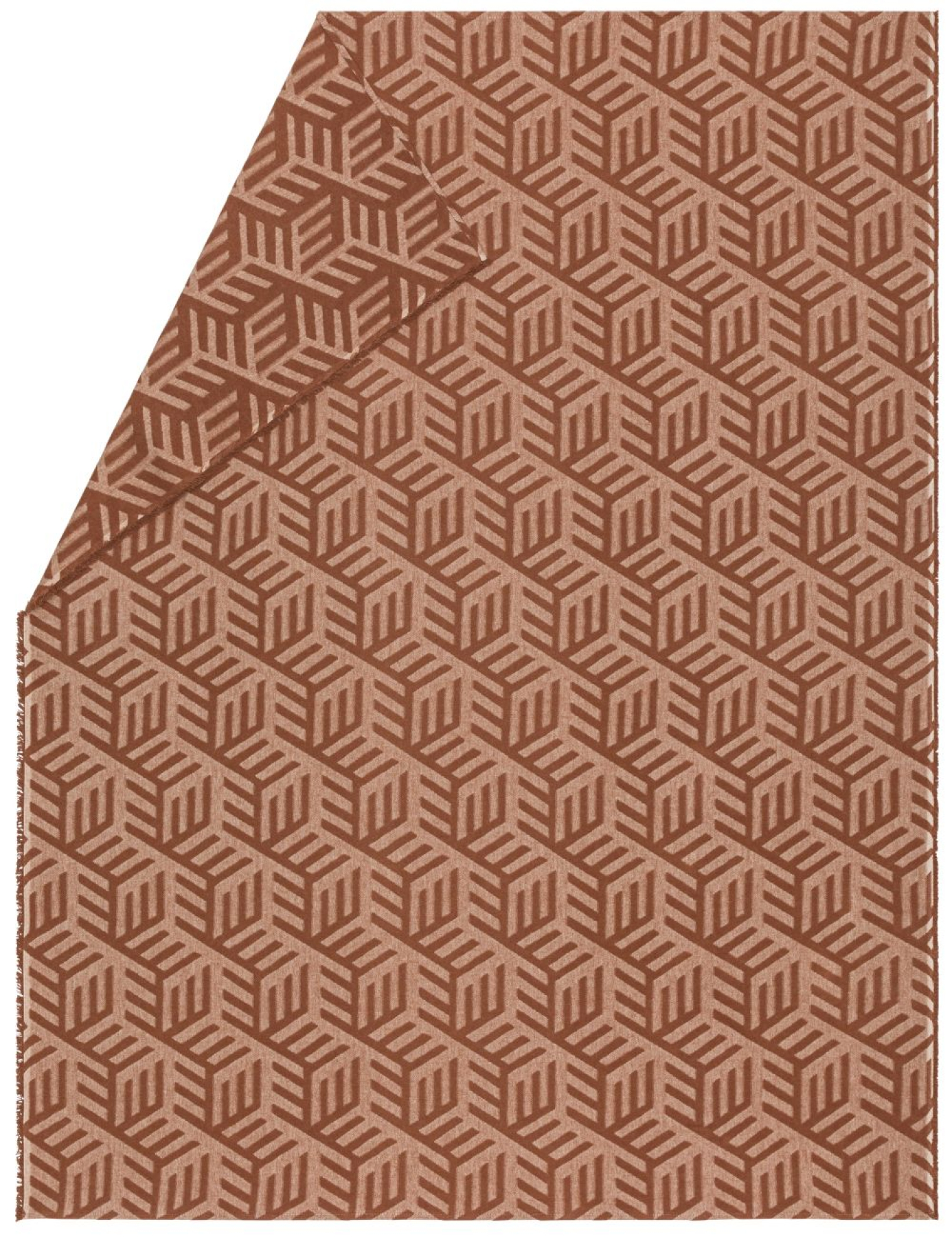 David Fussenegger Wohndecke Riva 'Hexaflow' 140 x 180 cm Kupfer- Orange