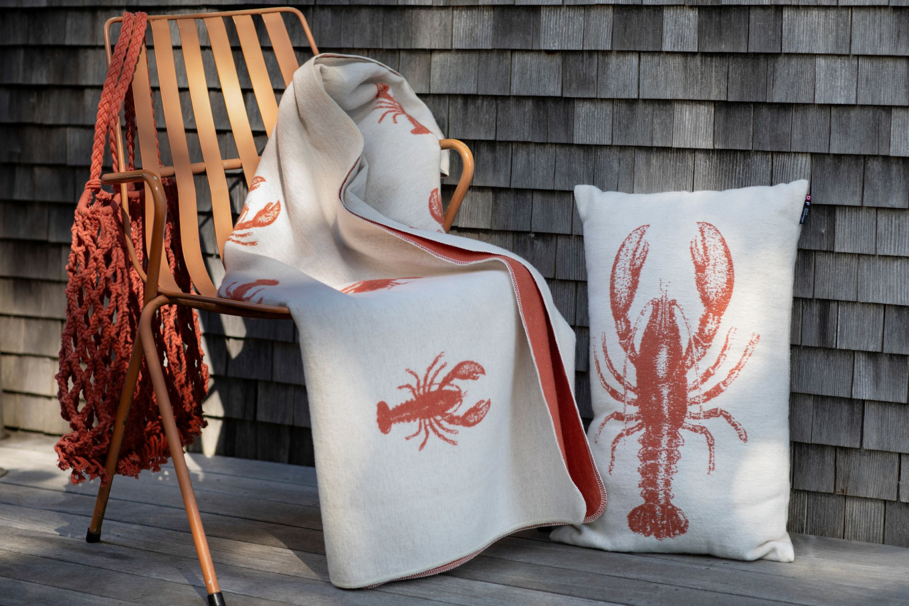 David Fussenegger Wohndecke Silvretta 'Lobster' 140 x 200 cm Terracotta- Orange