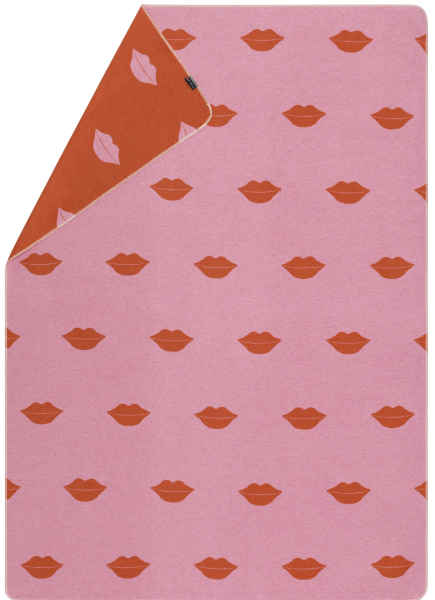 David Fussenegger Wohndecke Silvretta 'Red Lips' 140 x 200 cm Rosa